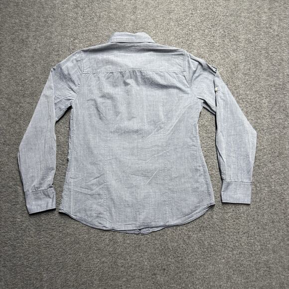 J. Crew The Perfect Shirt Womens Small Blue Chambray Roll Tab 100% Cotton - Picture 6 of 8